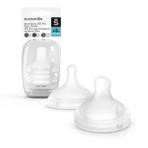 Tetina em Silicone Fisiológica Suavinex S SX Pro Fluxo Médio M