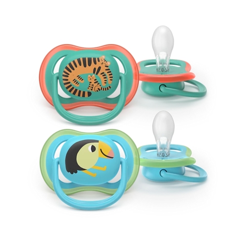 2 Chupetas Philips Avent Ultra Air Decorada Menina 6-18m