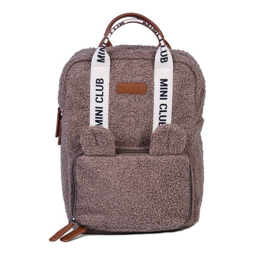 Mochila Childhome Mini Club Signature Teddy Soft Brown