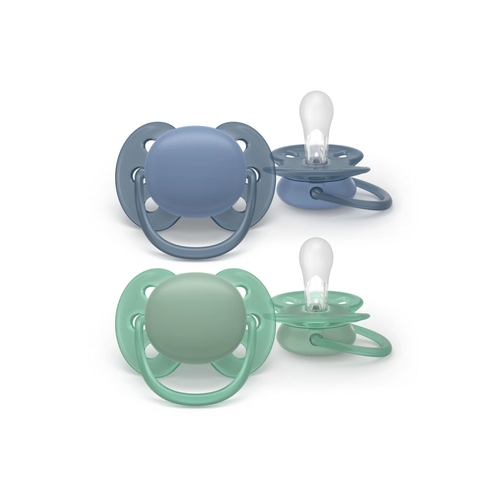 2 Chupetas Philips Avent Ultra Soft Lisa Menino 6-18m