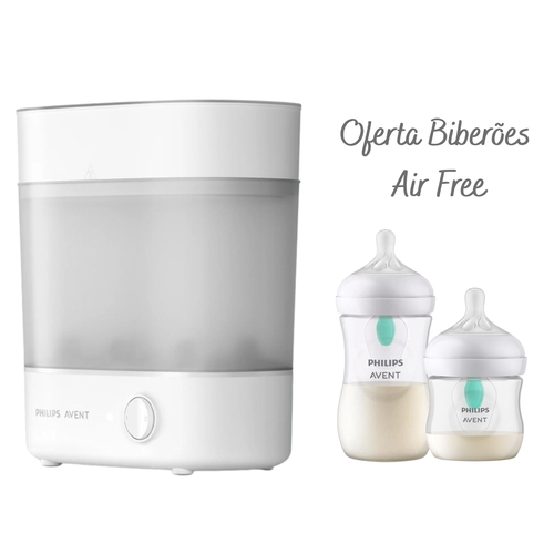 Esterilizador e Secador Eléctrico Philips Avent com Oferta Biberões Air Free 125ml e 260ml