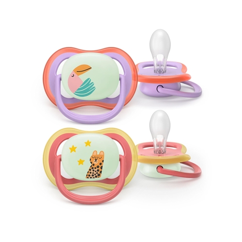 2 Chupetas Philips Avent Ultra Air NT Menina 18m+