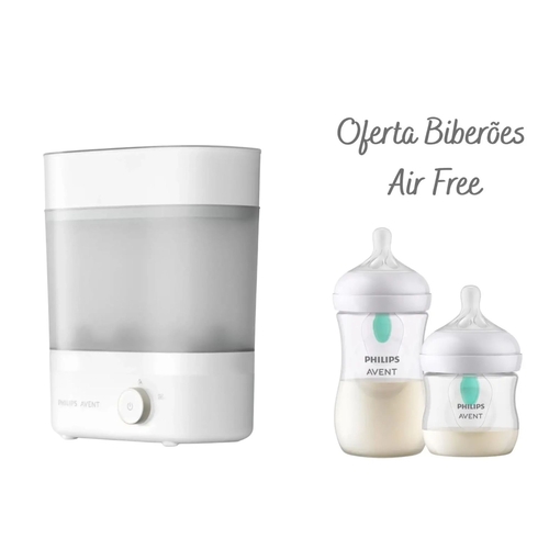 Esterilizador e Secador Eléctrico Philips Avent com Oferta Biberões Air Free 125ml e 260ml