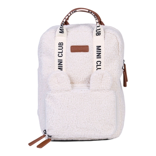 Mochila Childhome Mini Club Signature Teddy Off White