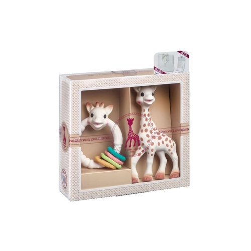 Primeiro Conjunto e Chocalho Colorido Sophie La Girafe
