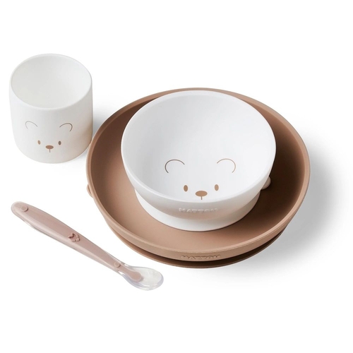 Conjunto de Refeição em Silicone Nattou Teddy