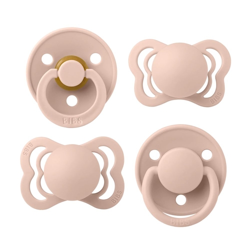 Conjunto 4 Chupetas Bibs Try-It Baby Blush 0+