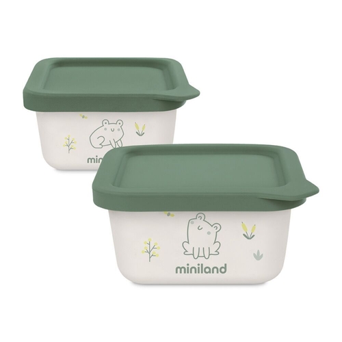 Conjunto 2 Recipientes Miniland NaturSet Frog