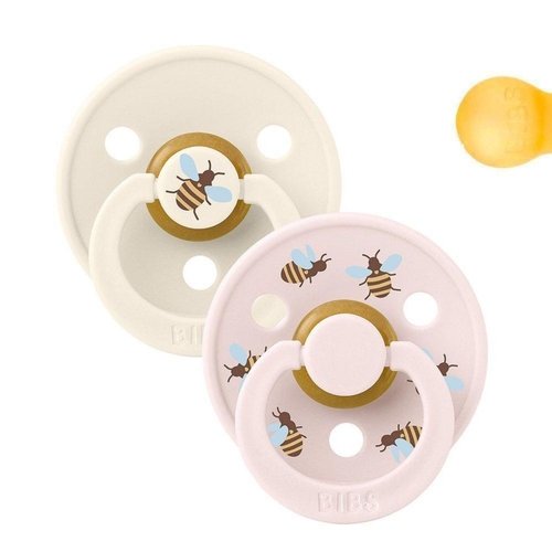 2 chupetas Bibs Colour Bumblebee Ivory Mix 0-6m