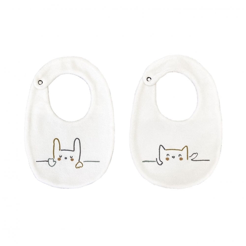 Conjunto de Babetes Petit Praia Happy