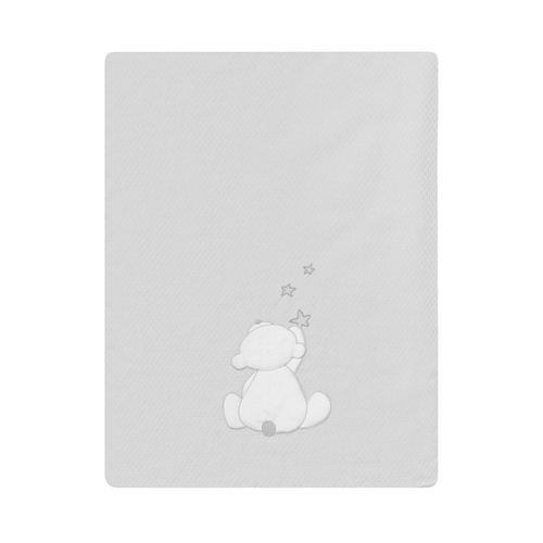 Colcha Mini Berço Petit Praia Teddy Gris