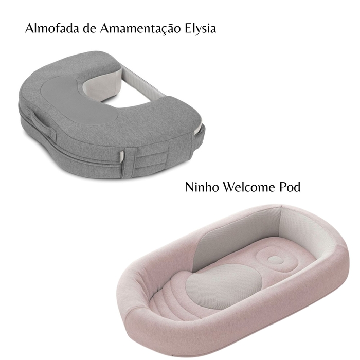 Conjunto Inglesina com Almofada de Amamentação Elysia e Ninho Welcome Pod - Inglesina - PACKINHOME001-012