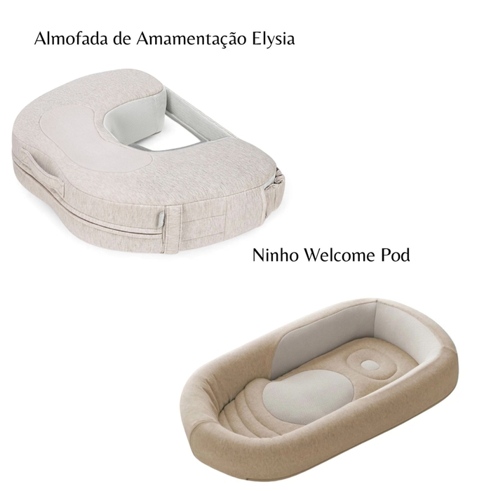 Conjunto Inglesina com Almofada de Amamentação Elysia e Ninho Welcome Pod - Inglesina - PACKINHOME001-024