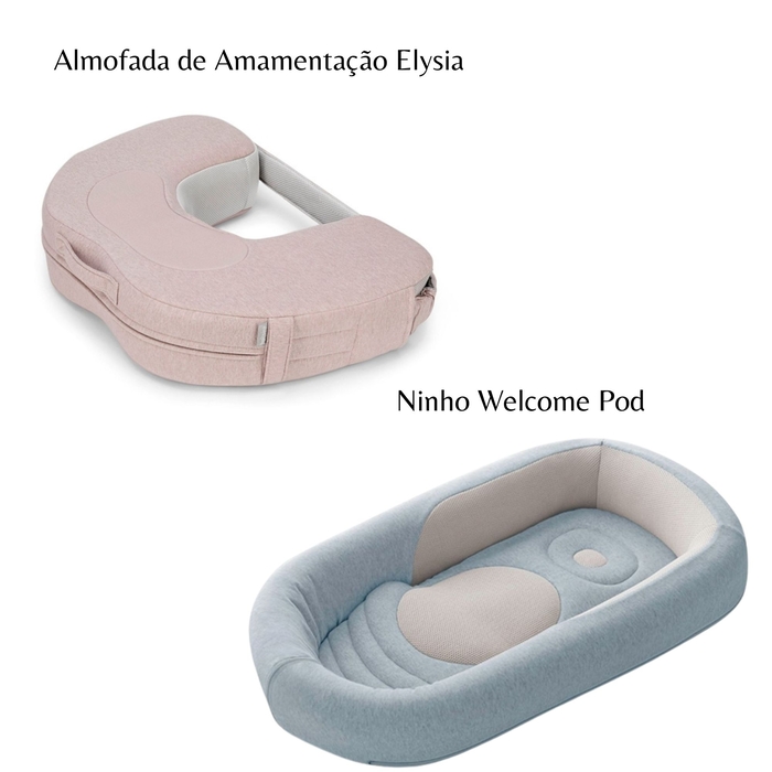 Conjunto Inglesina com Almofada de Amamentação Elysia e Ninho Welcome Pod - Inglesina - PACKINHOME001-009