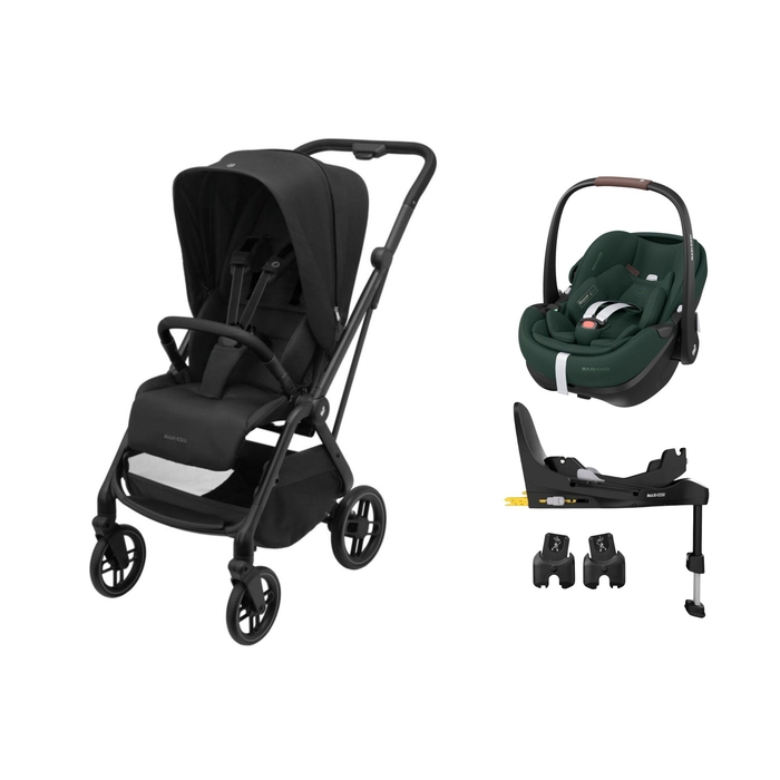 Carrinho de Bebé Maxi-Cosi Leona 2, Pebble 360 Pro 2, Adaptadores e Base Familyfix 360 Pro - Maxi-Cosi - PACKLEONA004-007