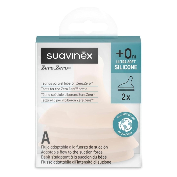 2 Tetinas Suavinex Anticólicas Fluxo Adaptável - Suavinex - 8426420084871