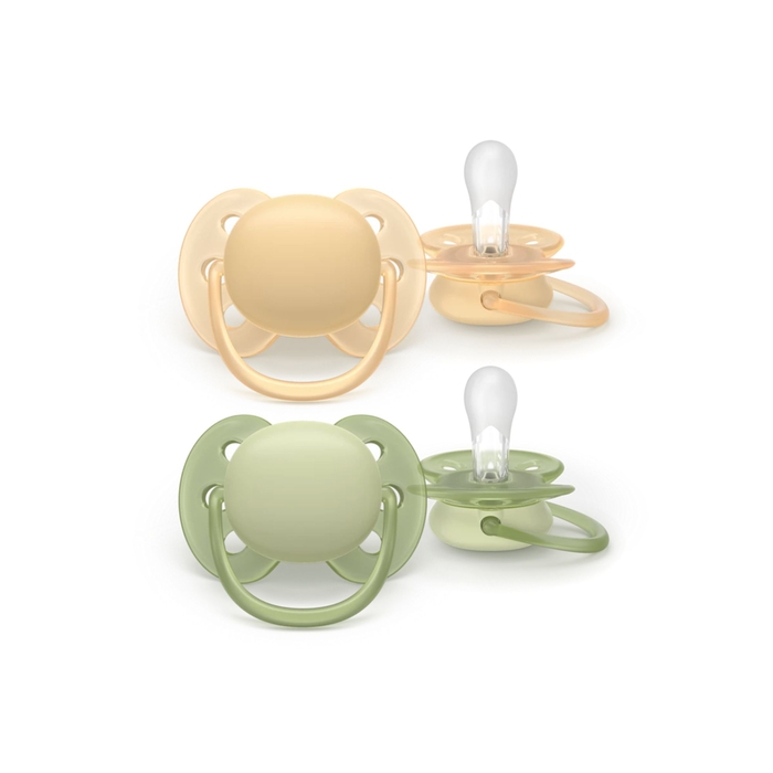 2 Chupetas Philips Avent Ultra Soft Lisa 6-18m - Philips Avent - 8720689042321