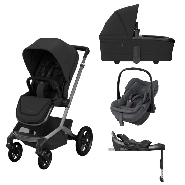 Carrinho de Bebé Maxi-Cosi Fame, Alcofa, Pebble Slide Pro  e Base FamilyFix Slide Pro - Maxi-Cosi - PACKFAME003-018