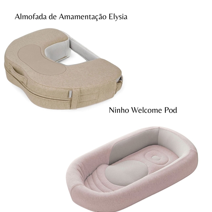 Conjunto Inglesina com Almofada de Amamentação Elysia e Ninho Welcome Pod - Inglesina - PACKINHOME001-026