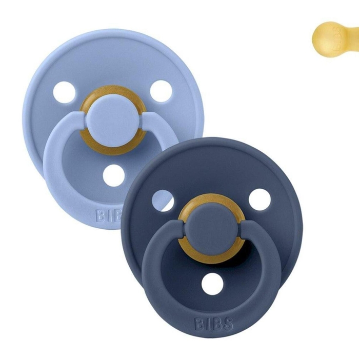 2 Chupetas Bibs Colour Sky Blue | Steel Blue - Bibs - 5713795214815
