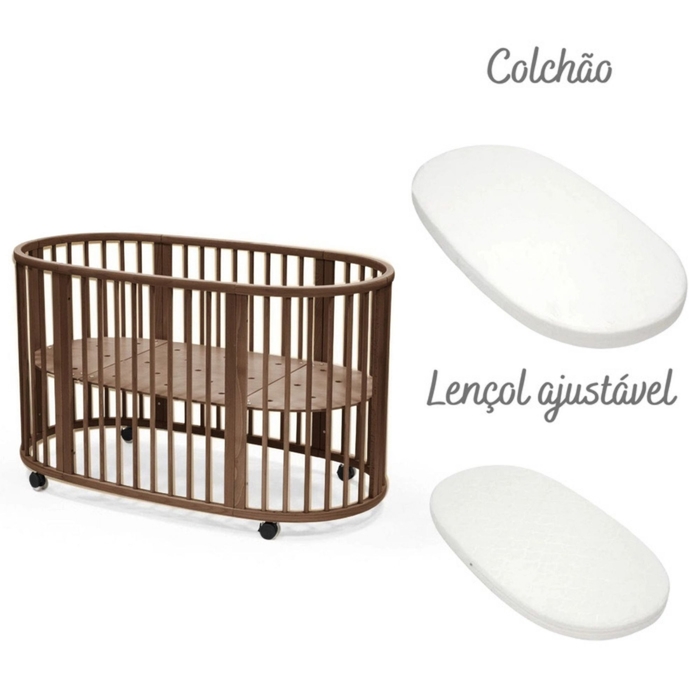 Berço Stokke Sleepi com Colchão e Lençóis White - Stokke - PACKSLEEPI003-002