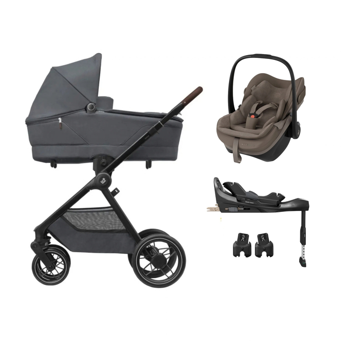 Carrinho de Bebé Maxi-Cosi Oxford Plus, Pebble Slide Pro, Adaptadores e Base FamilyFix Slide Pro - Maxi-Cosi - PACKOXFORD004-014