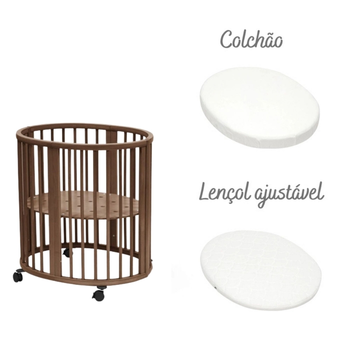Mini Berço Stokke Sleepi com Colchão e Lençóis White - Stokke - PACKSLEEPI002-002