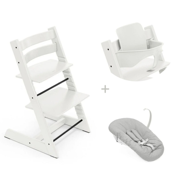 Conjunto Cadeira Tripp Trapp Stokke com Assento Infantil e Set Recém-Nascido - Stokke - 7040356859009
