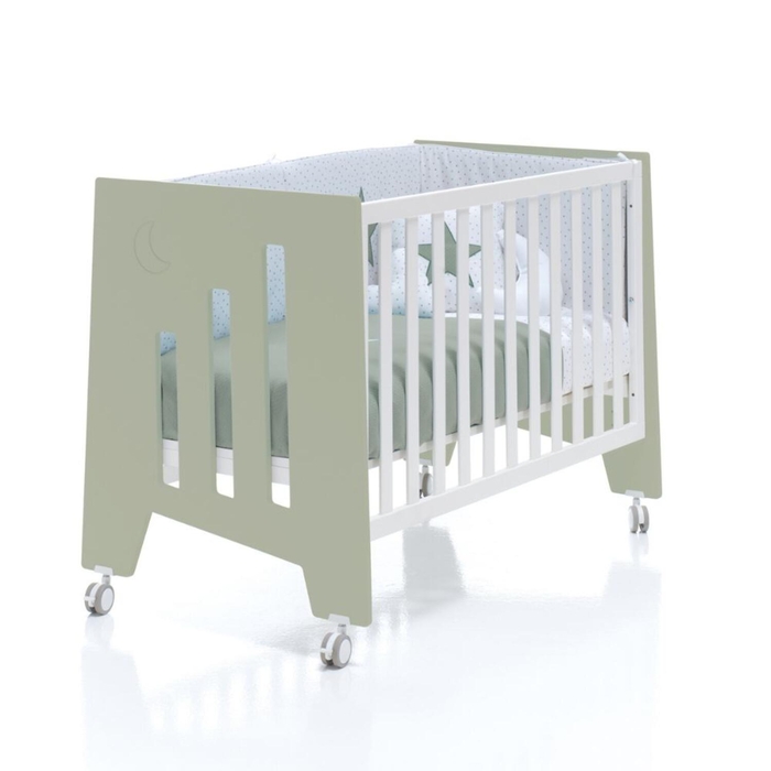 Berço Alondra Omni Erba 5 em 1 com Colchão, Barra Infantil, Kit Co-Sleeping e Têxteis - Alondra - OMNI-K16-M7756-TX147
