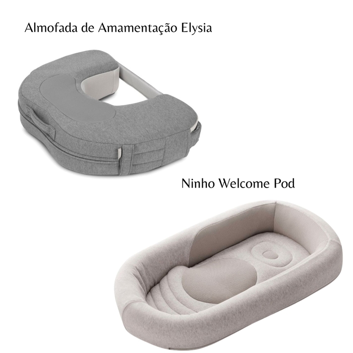 Conjunto Inglesina com Almofada de Amamentação Elysia e Ninho Welcome Pod - Inglesina - PACKINHOME001-015