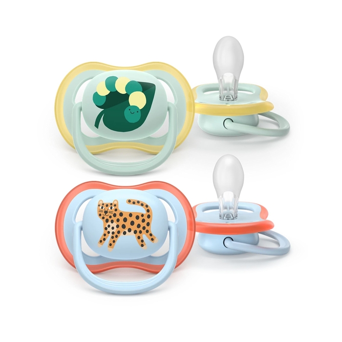 2 Chupetas Philips Avent Ultra Air Decorada Menina 0-6m - Philips Avent - 8720689043854