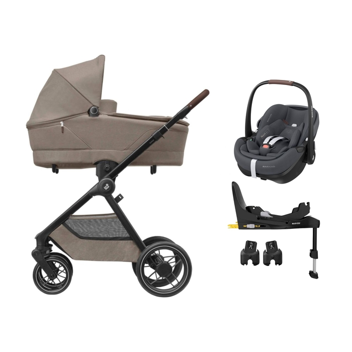 Carrinho de Bebé Maxi-Cosi Oxford Plus, Pebble 360 Pro 2, Adaptadores e Base Familyfix 360 Pro - Maxi-Cosi - PACKOXFORD003-003