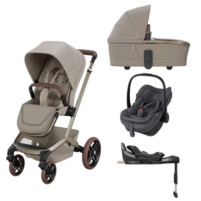 Carrinho de Bebé Maxi-Cosi Fame, Alcofa, Pebble Slide Pro  e Base FamilyFix Slide Pro - Maxi-Cosi - PACKFAME003-003