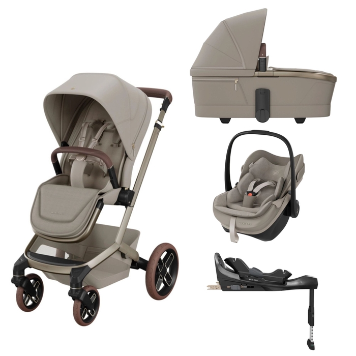 Carrinho de Bebé Maxi-Cosi Fame, Alcofa, Pebble Slide Pro  e Base FamilyFix Slide Pro - Maxi-Cosi - PACKFAME003-001