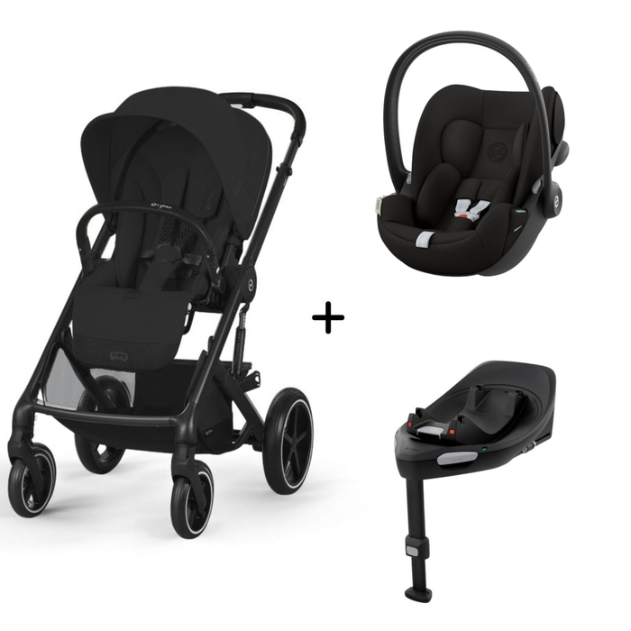 Carrinho de Bebé Balios S Lux Black, Babycoque Cloud G i-Size e Base Isofix G i-Size Cybex - Cybex - PACKBALIOS002-001