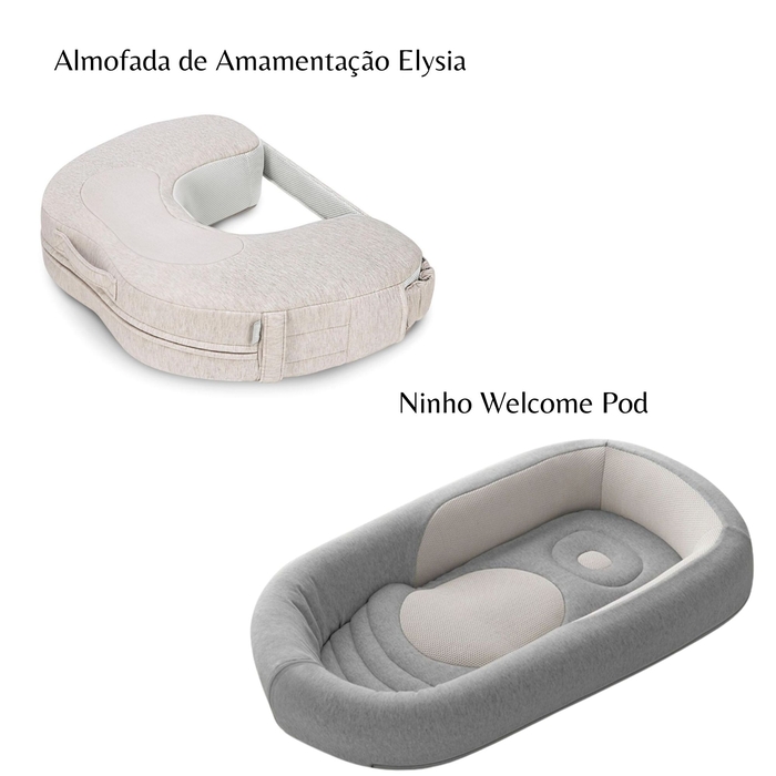 Conjunto Inglesina com Almofada de Amamentação Elysia e Ninho Welcome Pod - Inglesina - PACKINHOME001-018