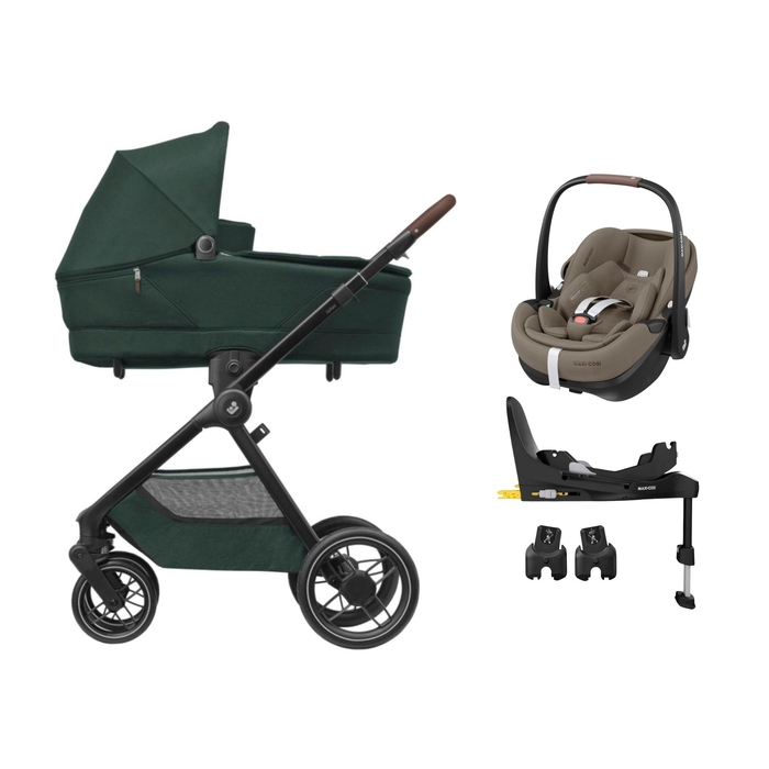 Carrinho de Bebé Maxi-Cosi Oxford Plus, Pebble 360 Pro 2, Adaptadores e Base Familyfix 360 Pro - Maxi-Cosi - PACKOXFORD003-016
