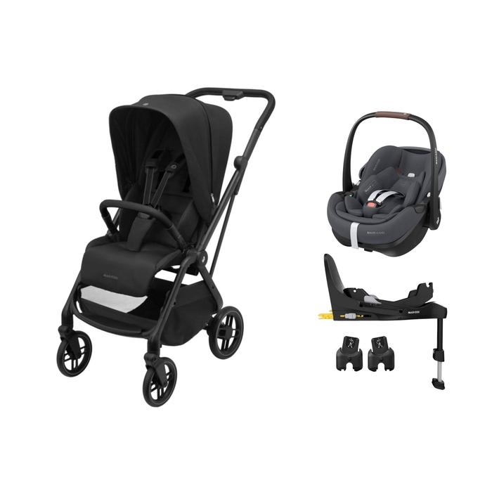 Carrinho de Bebé Maxi-Cosi Leona 2, Pebble 360 Pro 2, Adaptadores e Base Familyfix 360 Pro - Maxi-Cosi - PACKLEONA004-006