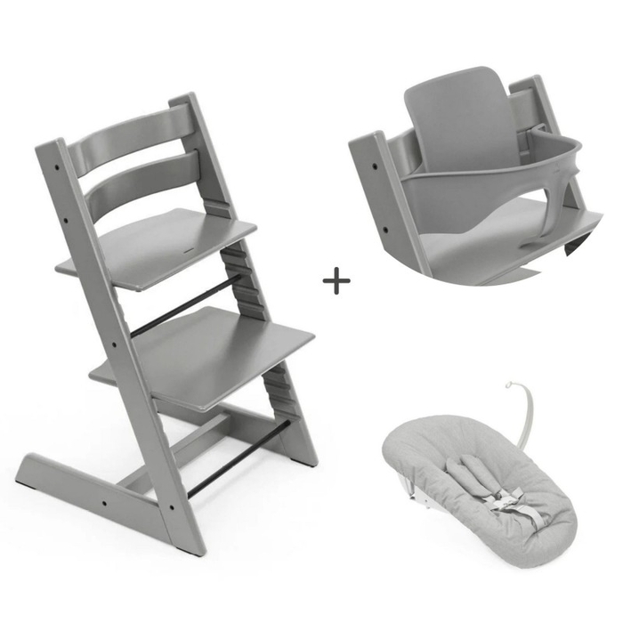 Conjunto Cadeira Tripp Trapp Stokke com Assento Infantil e Set Recém-Nascido - Stokke - 7040356860005