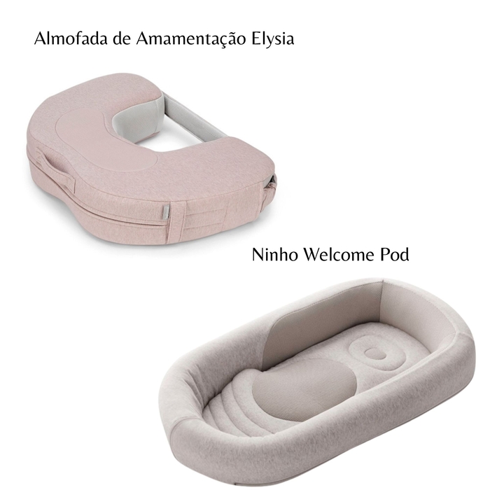 Conjunto Inglesina com Almofada de Amamentação Elysia e Ninho Welcome Pod - Inglesina - PACKINHOME001-010