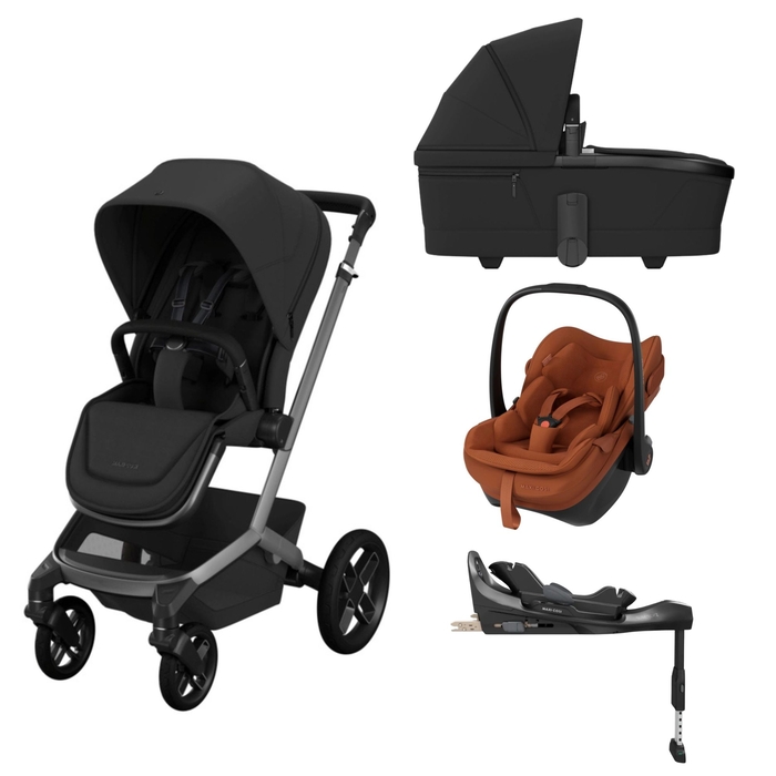 Carrinho de Bebé Maxi-Cosi Fame, Alcofa, Pebble Slide Pro  e Base FamilyFix Slide Pro - Maxi-Cosi - PACKFAME003-017