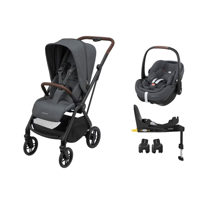 Carrinho de Bebé Maxi-Cosi Leona 2, Pebble 360 Pro 2, Adaptadores e Base Familyfix 360 Pro - Maxi-Cosi - PACKLEONA004-010