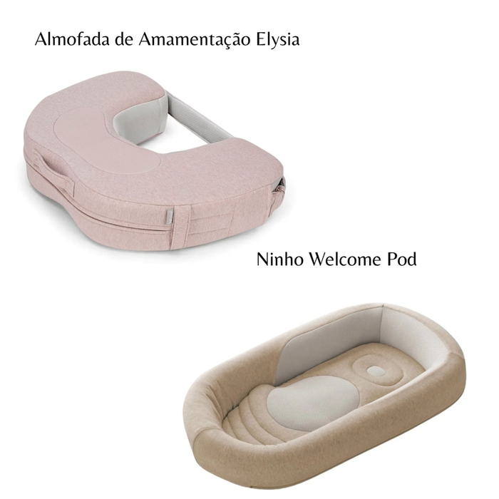 Conjunto Inglesina com Almofada de Amamentação Elysia e Ninho Welcome Pod - Inglesina - PACKINHOME001-022