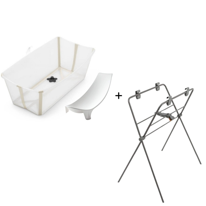 Banheira Dobrável Stokke Flexi Bath com Suporte de Banheira e Redutor de Recém-Nascido - Stokke - PACKFLEXI004-003