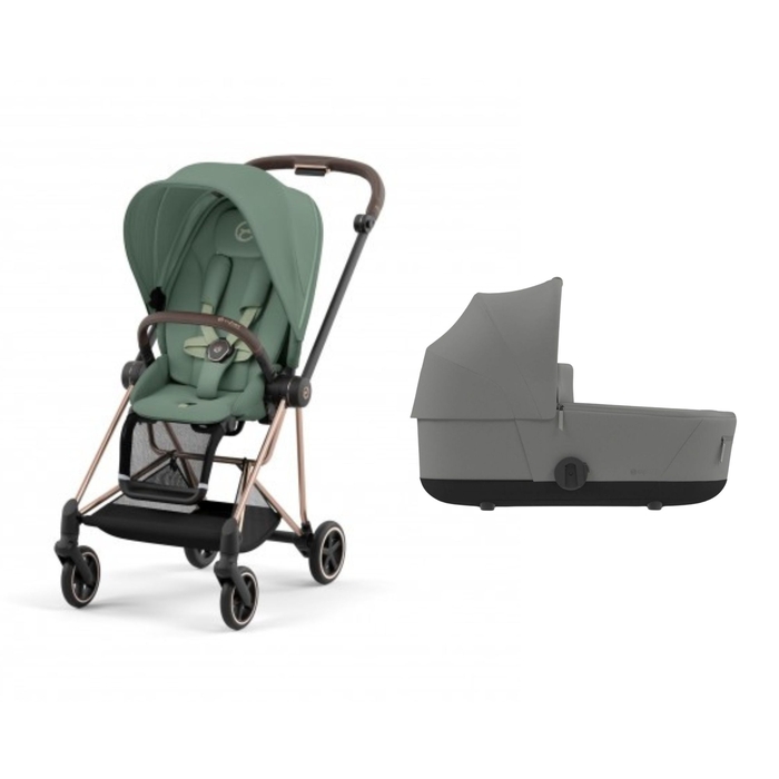 Pack Carrinho de Bebé Mios Cybex Rosegold com Seat Pack e Alcofa Mirage Grey - Cybex - PACKMIOS041-005