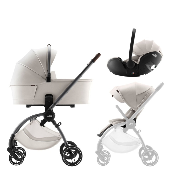 Carrinho de Bebé Britax Römer Rio com Alcofa e Baby-Safe Pro LUX - Britax Römer - PACKRIO010-002