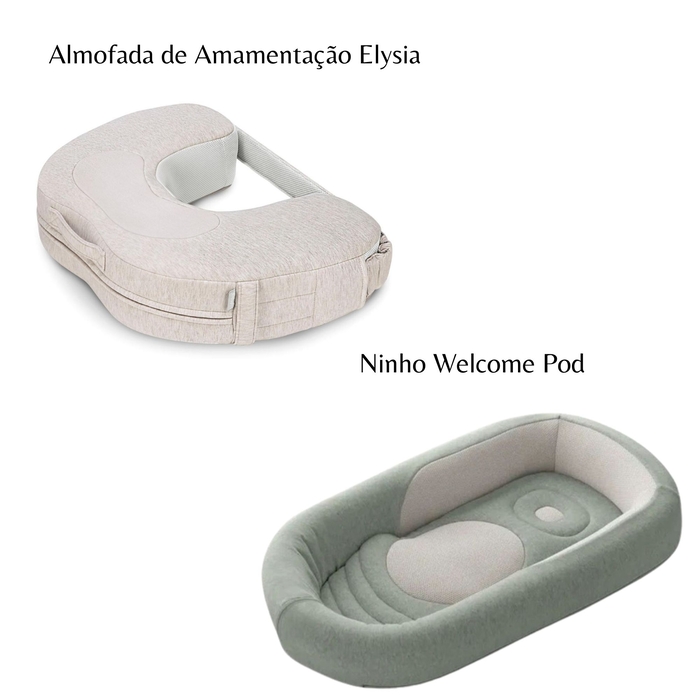 Conjunto Inglesina com Almofada de Amamentação Elysia e Ninho Welcome Pod - Inglesina - PACKINHOME001-016