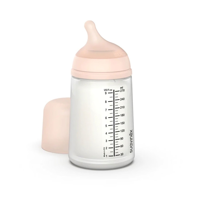 Biberão Suavinex com Tetina Silicone Anticólica Fluxo Médio 270ml - Suavinex - 8426420050005