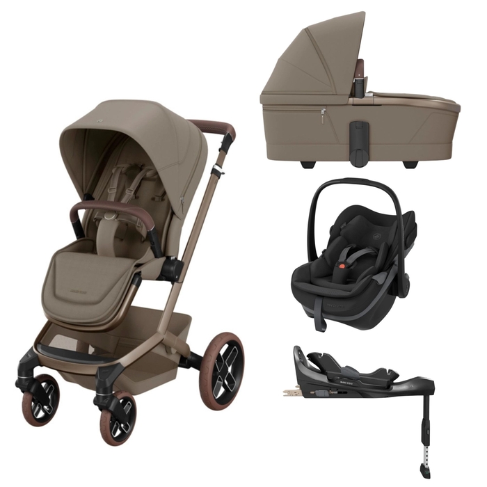 Carrinho de Bebé Maxi-Cosi Fame, Alcofa, Pebble Slide Pro  e Base FamilyFix Slide Pro - Maxi-Cosi - PACKFAME003-015