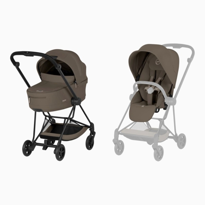 Carrinho de Bebé Cybex Mios Comfort Matt Black com Alcofa Dobrável - Cybex - 4063846585397